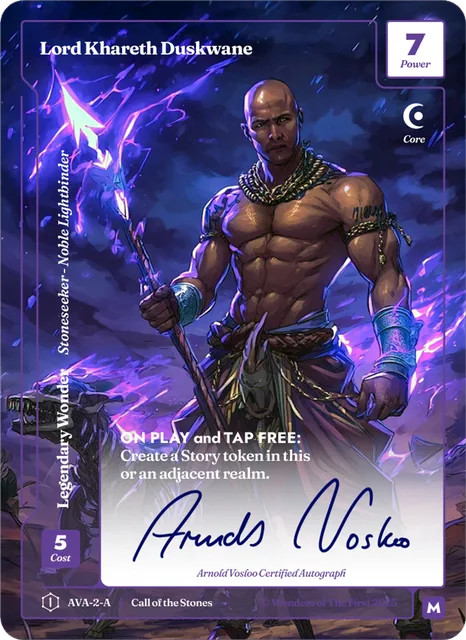 Arnold Vosloo card