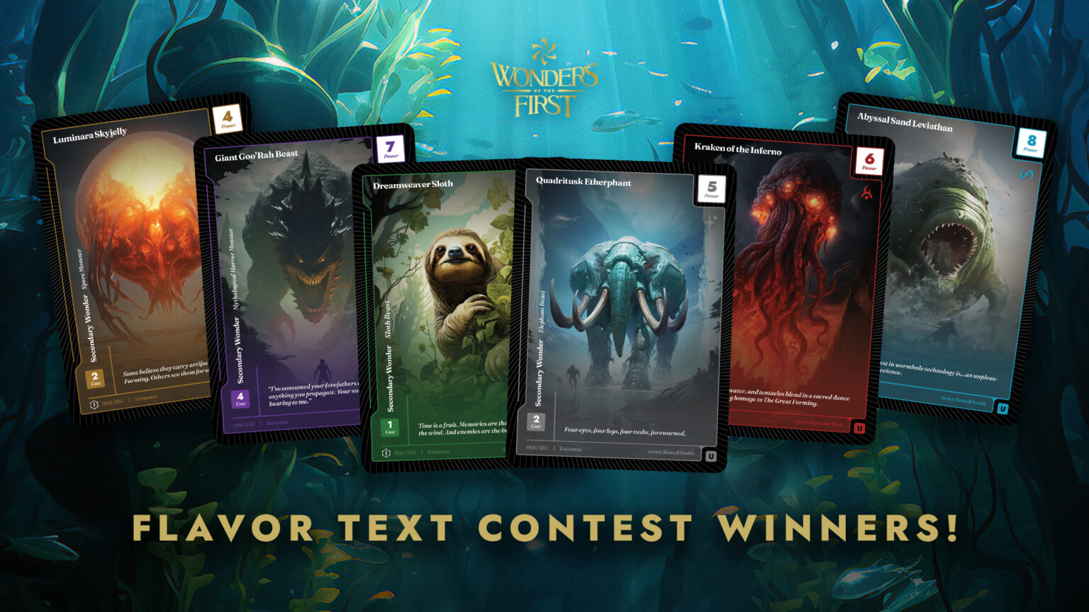 Wonders of The First CCG Community Flavor Text Contest Winners